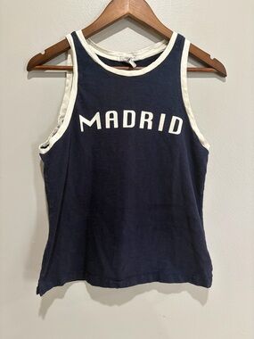 Forever 21 Navy Madrid Tank with White Trim